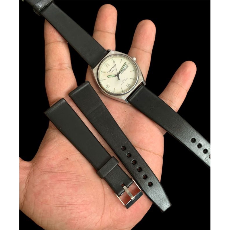 Strap tali jam tangan water proof hitam 18mm