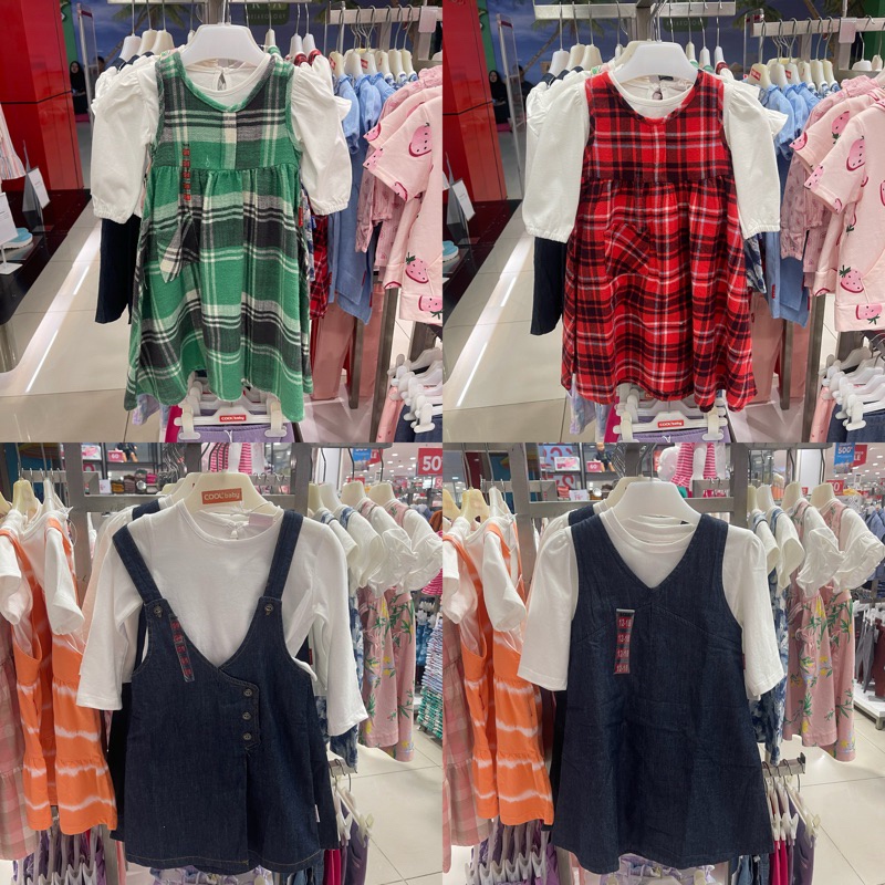 Set overall anak perempuan Cool Baby (0-36 bulan)