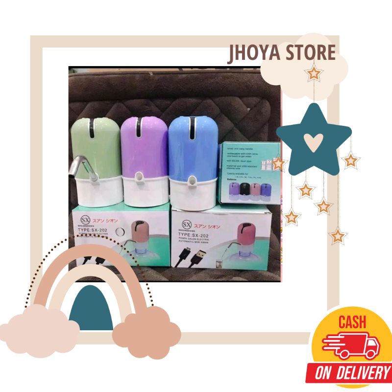 POMPA GALON ELECTRIC/POMPA GALON ELEKTRIK PANAS DINGIN MURAH OTOMATIS TYPE SX 202 WARNA