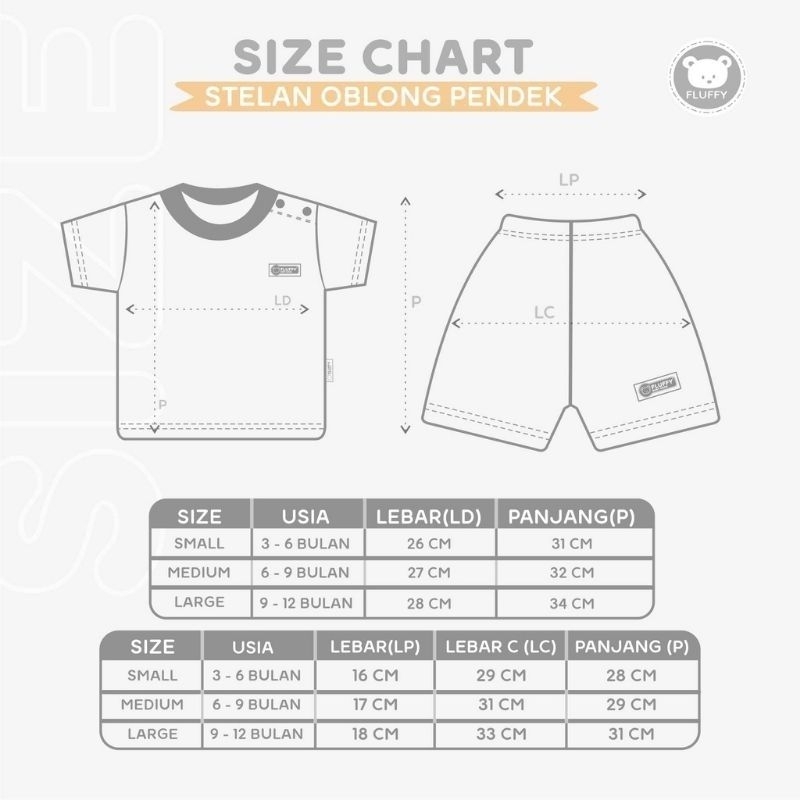 FLUFFY - SETELAN PENDEK OBLONG STAR FLUFFY - SETELAN PENDEK KANCING DEPAN STAR - SETELAN BAJU ANAK - BAJU TIDUR ANAK - BAJU BAYI