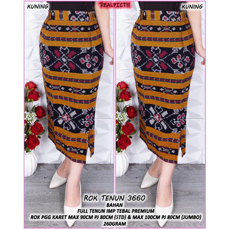 ROK KERJA SPAN PENDEK, ROK ETNICK MOTIF