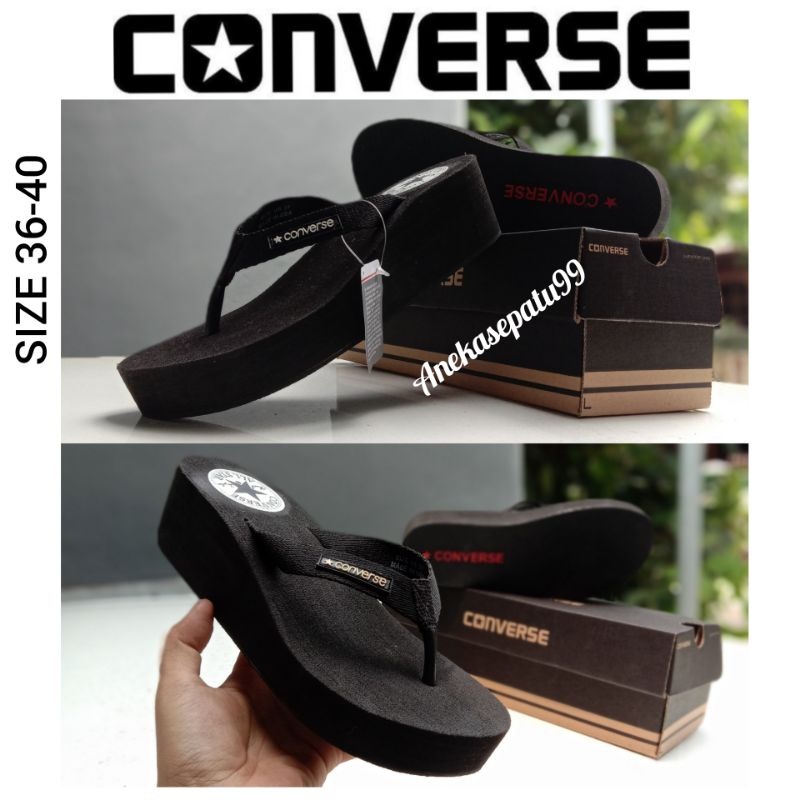 SANDAL WANITA CONVERSE_WEDGES / SANDAL JEPIT HAK TIINGGI RINGAN / SENDAL CEWEK KASUAL PROMO / SANDAL SANTAI MURAH AWET