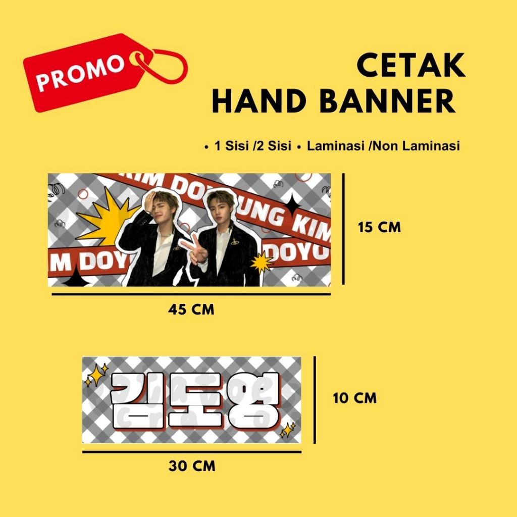 CETAK HAND BANNER / SLOGAN FREEBIES KPOP CUSTOM