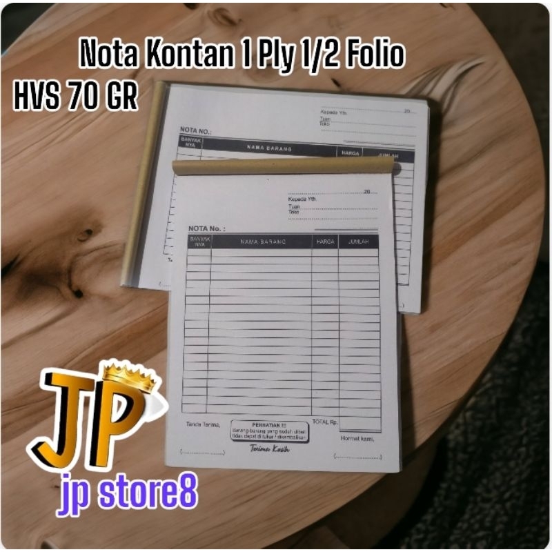 

NOTA KONTAN 1 PLY & 2 PLY 1/2 FOLIO - SIAP KIRIM