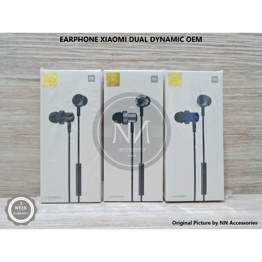 HEADSET EARPHONE XIAOMI DUAL DYNAMIC REDMI NOTE 2 3 4 5 6 7 8 9 10 11 POCO M2 M3 M4 M5 X2 X3 X4 X5 P
