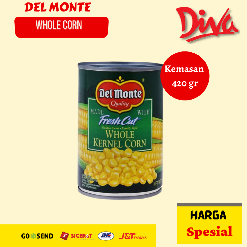 

[420gr] Del Monte Whole Corn | Jagung Kaleng | Sweet Corn
