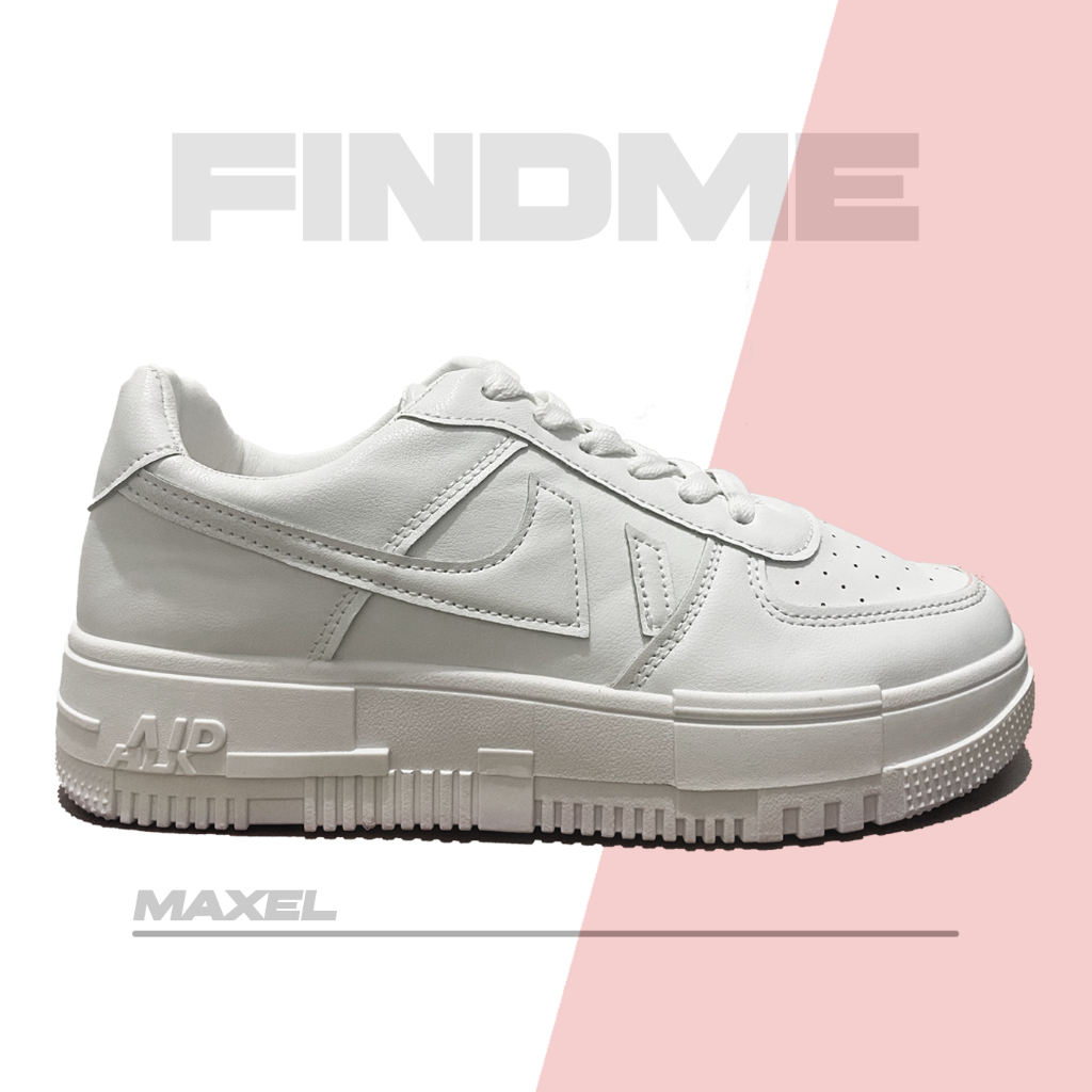 FINDME 36-42 MAXEL SEPATU SNEAKERS KEKINIAN CLASSY BAGUS LOWCUT BAHAN PU IMPORT