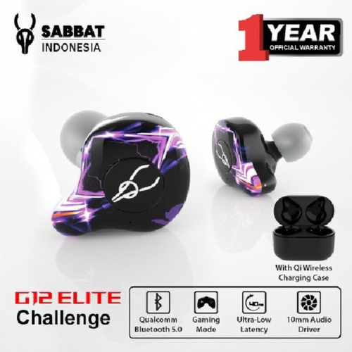 Jual SABBAT G12 ELITE GAMES SERIES - Low-Latency Bluetooth 5.0 TWS Earphone - Challenge Berkualitas