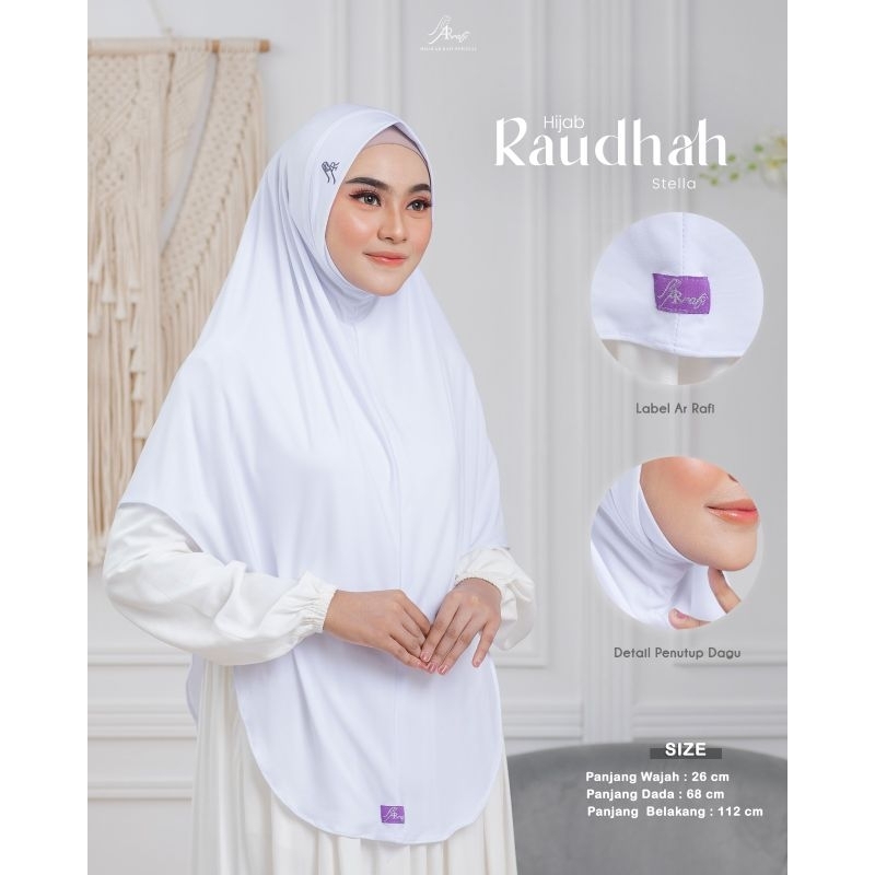 Raudhah hijab ORI arrafi hijab simple dg variasi penutup dagu