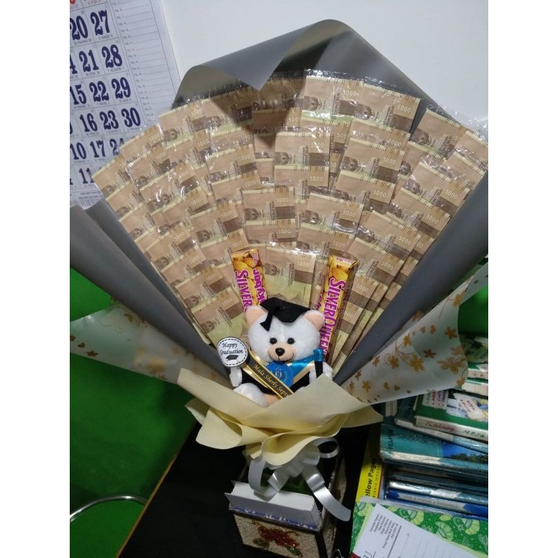 bouqet uang,buket snek,buket bunga, buket wisuda