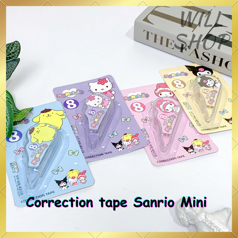 

CORRECTION TAPE NO : 7011 MOTIF SANRIO TERBARU / TIPEX GULUNG DENGAN 4 MOTIF CINAMONROLL POMPOMPURIN MY MELODY KUROMI LUCU TERMURAH READY GROSIR BISA COD