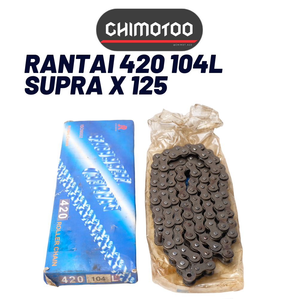Rantai Motor  420 - 104L Supra X 125 Karisma Revo Fit
