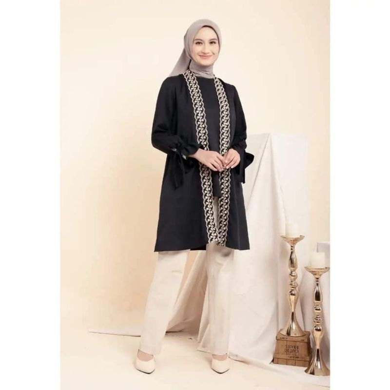 Zoya Kainuna Tunik  Cardigan Outer Muslim Wanita Dewasa Terbaru