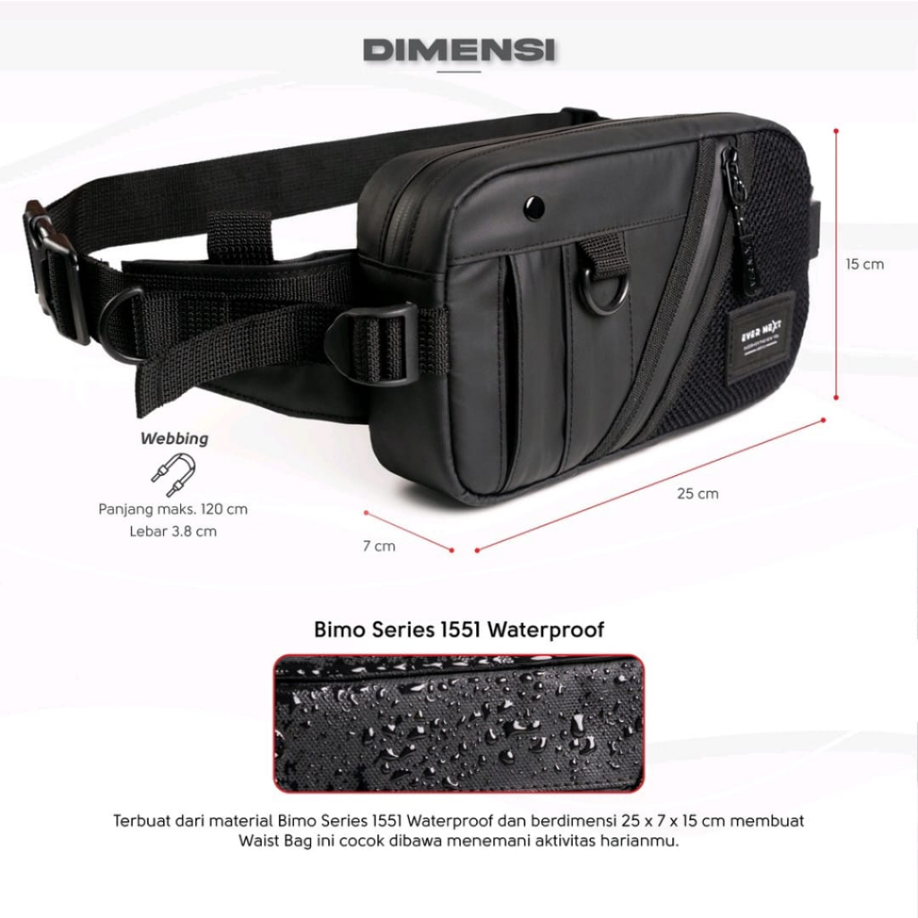 Tas Selempang Sling Bag Handbag Slempang Clucth Bag Waistbag Pria Cowok Distro Anti Air Original Kecil Waterproof Multifungsi R07