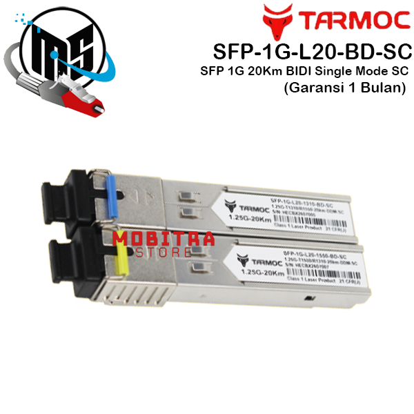 SFP 1G BIDI 20KM l Singlemode SC Mikrobits, Mikrotik, Cisco Compatible