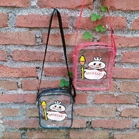 tas selempang transparan mixue