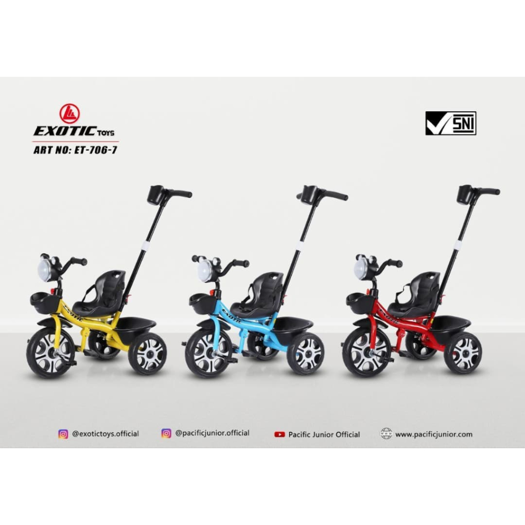 SEPEDA ANAK RODA TIGA TRICYCLE EXOTIC ET-706-7