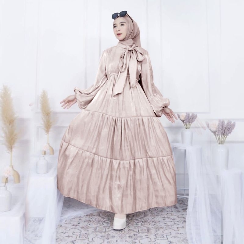 DRESS RARISA, SHIMMER, GAMIS HIJAB MUSLIM, MAXY DRESS