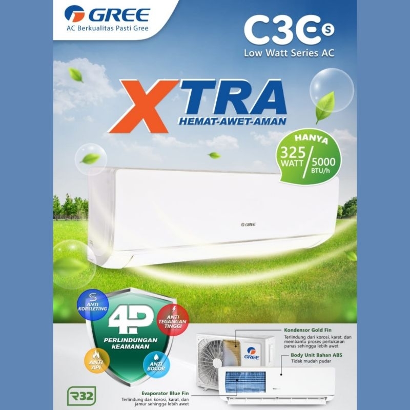 AC GREE DELUXE LOW WATT 1 PK 09 C3E