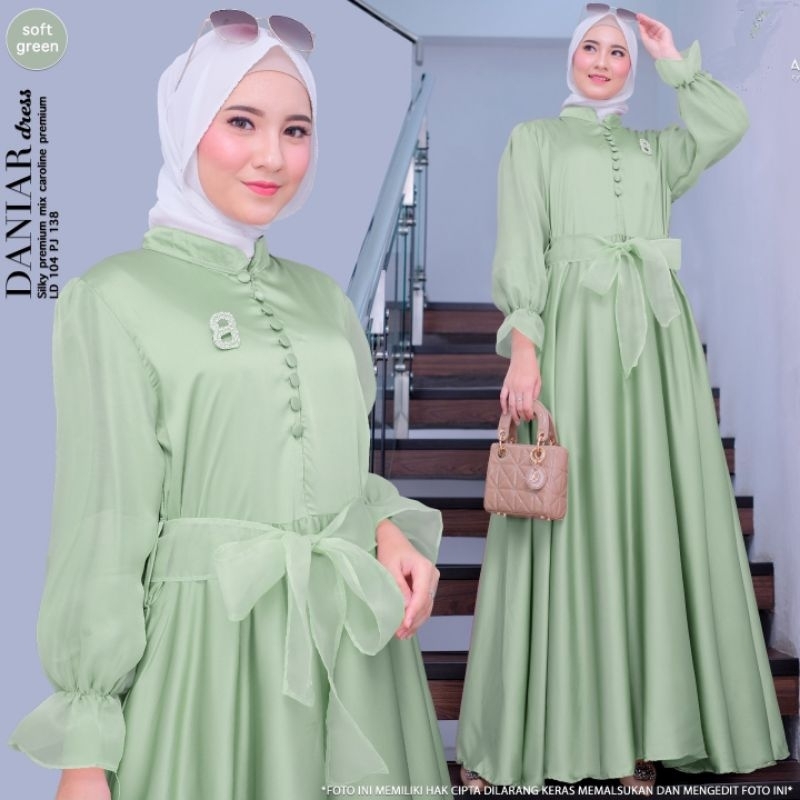 GAMIS MAXMARA PREMIUM VARIASI KANCING/DANIARA DRESS MIX ORGANZA/DRESS POLOS TERBARU/FASHION MUSLIM WANITA/FAR MOSLEMSTORE