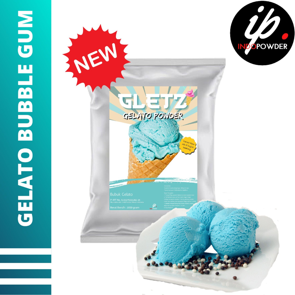 GELATO BUBBLE GUM 1Kg I Bubuk GELATO BUBBLE GUM I GELATO POWDER 1Kg