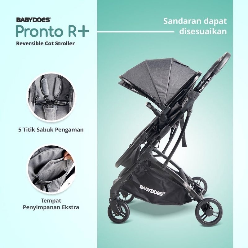 Stroller Babydoes Pronto R, Pronto R+ Plus, Pronto RTS Travel System Reversible Seat Kereta Dorong Bayi Hadap Ibu