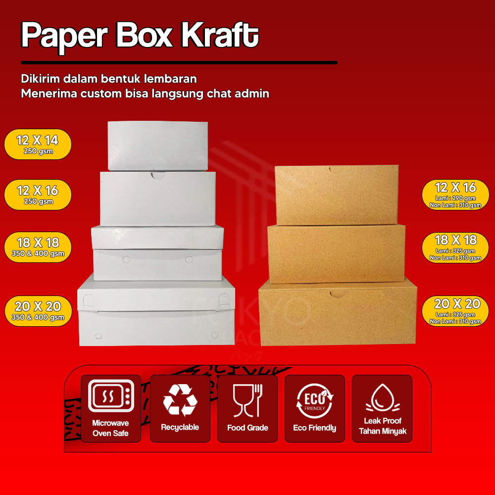 KATERING BOX TEBAL 325 GSM /KOTAK NASI KRAFT/KATERING BOX/DUS NASI