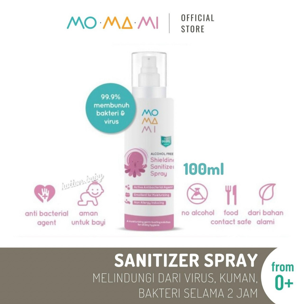 Momami Baby &amp; Kids Shielding Sanitizer Spray - Sanitizer Bayi &amp; Anak (100 mL)