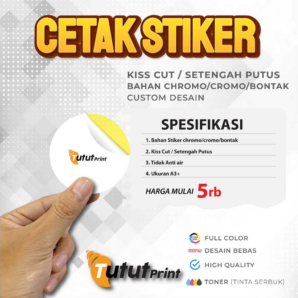 

Cetak Stiker CROMO / Label Kemasan + Cutting / Cetak Stiker Label Online Shop