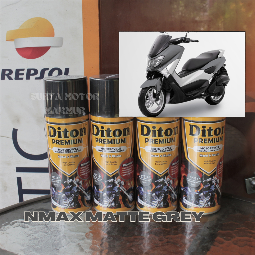 Pilok / Pilox Diton Premium Y9314 Nmax Matte Grey Cat Semprot