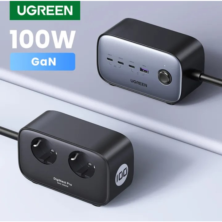 UGREEN Desktop Charger GaN 100W Power Socket USB Type C Charging Station For Laptop Macbook iPhone