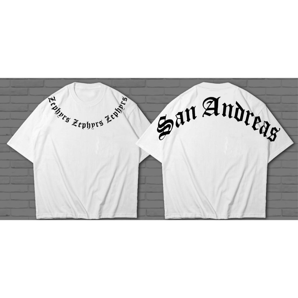 KAOS TSHIRT ATASAN PRIA SAN ANDREAS/LA/SAN FRANSISCO