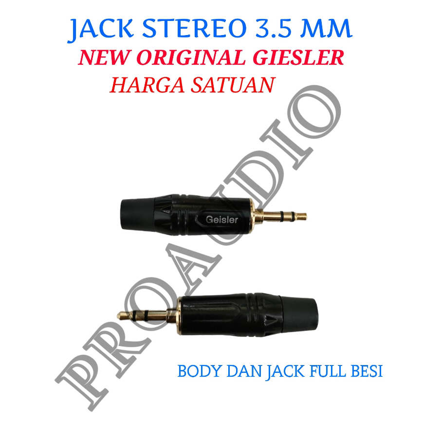 JACK MINI STEREO GEISLER PLUG 3,5MM BESI KUNINGAN JEK MINI ORIGINAL