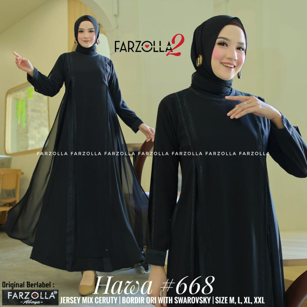 Gamis Turkey Abaya Bordir Asli Jersey Mix Ceruty Best Seller Original Produk By Farzolla