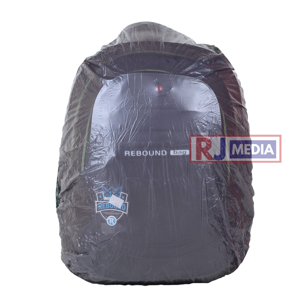 Ransel Pria Tebal Rebound Bag Hitam Polos Tas Sekolah Gendong SMA Free Raincover Kerja Cowok Hitam Dinas Bagus Keren