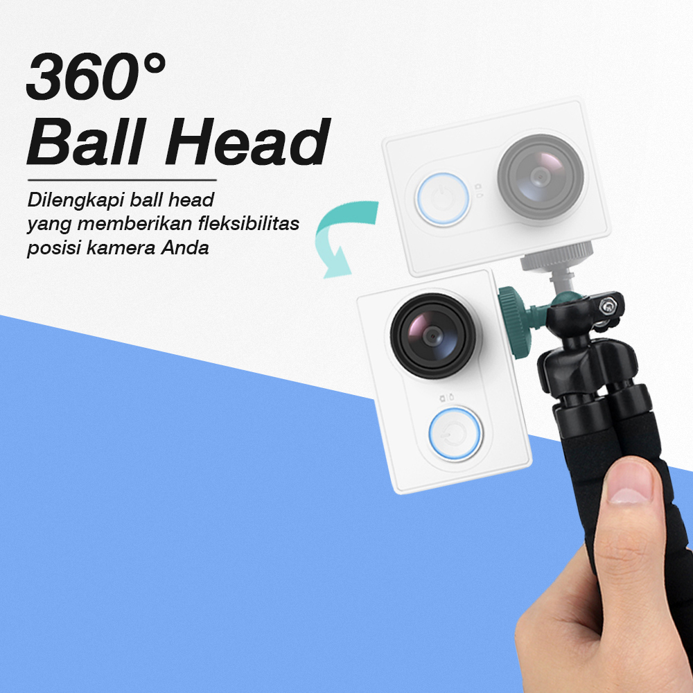 Mini Tripod Octopus for Smartphone Tablet Rotation Axis Lock - NE-58 - Black