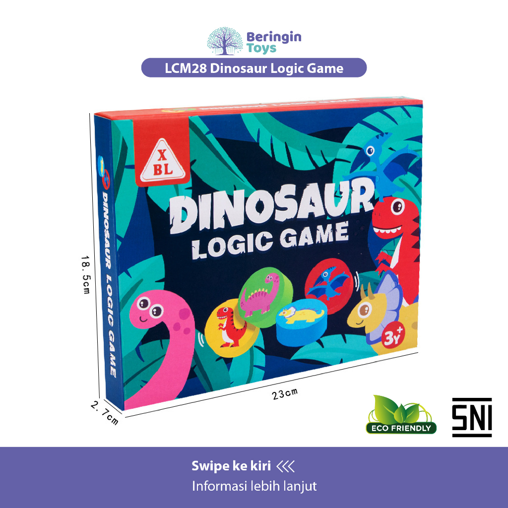 Mainan Edukasi - Dinosaur Logic Game LCM28 / LCM29- Mainan Puzzle