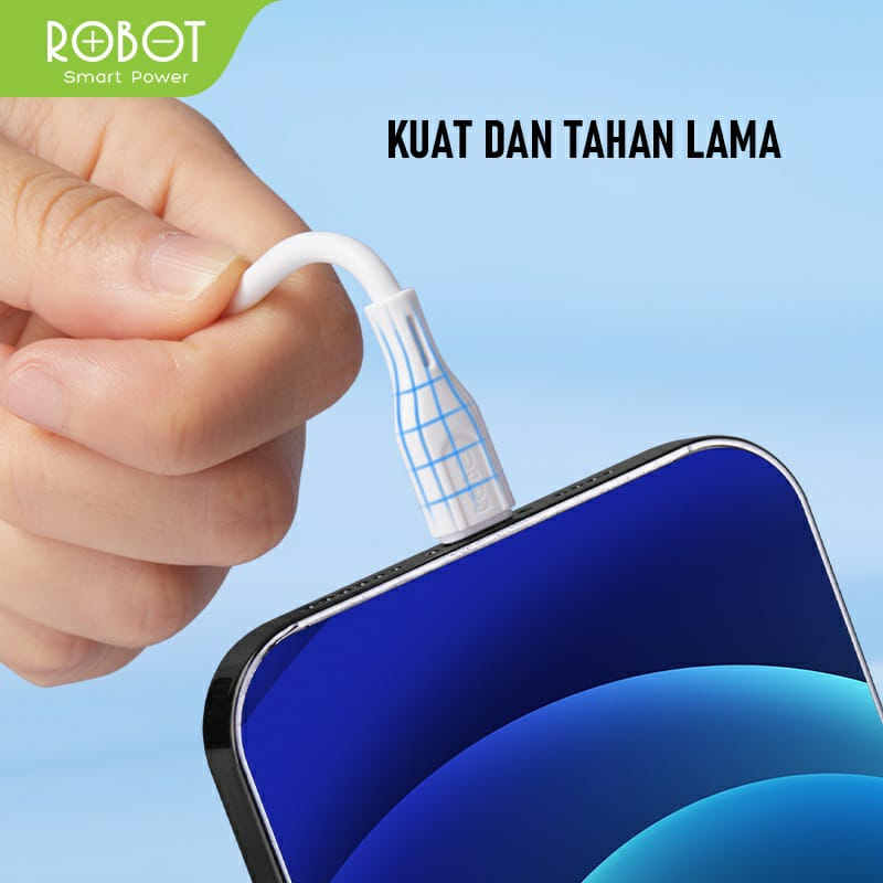 ROBOT Kabel Data RDY120 Cable Data 3in1 USB Micro Type-C Lightning Kabel Fast 120cm Quick Charge 3A