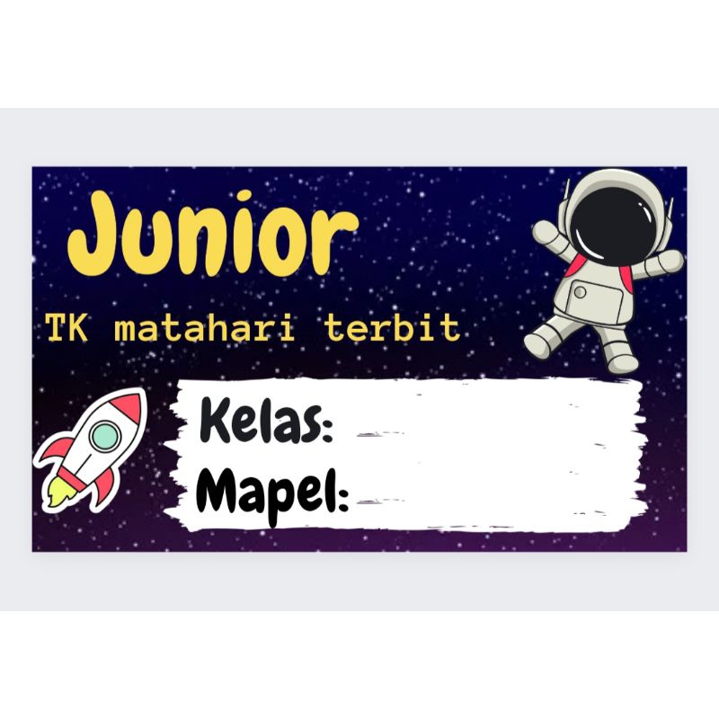 

(50 lembar) stiker nama buku anak