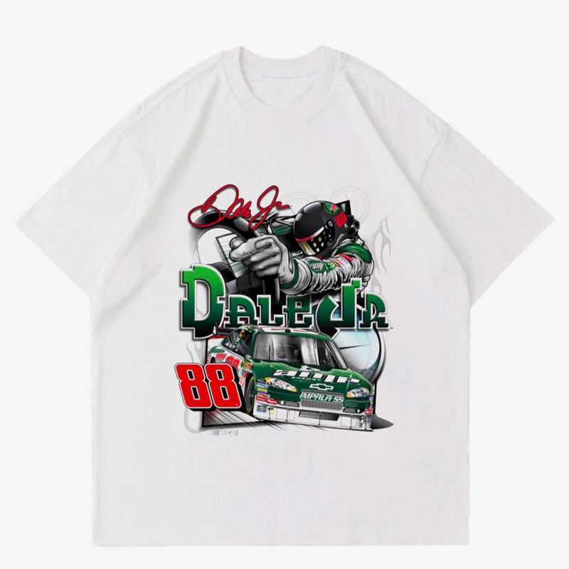 KAOS BAJU VINTAGE NASCAR RACING “DALE JR” | T-SHIRT VINTAGE NASCAR DALE JR| BAJU KAOS OVERSIZE PRIA