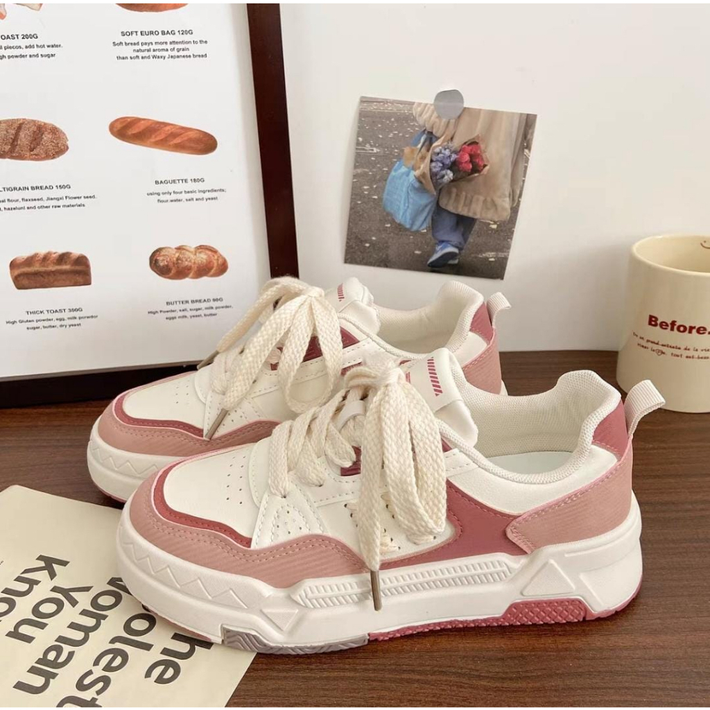 GROSIRTAS &quot;FREE BOX&quot; LV0193 Sepatu Sneakers Wanita Korea Kasual Import