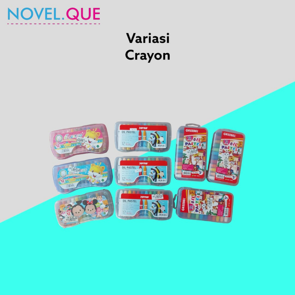 

Back To School Crayon 12 warna J0y k0 Titi Gree bel Oil Pastel Krayon Warna Non Toxic