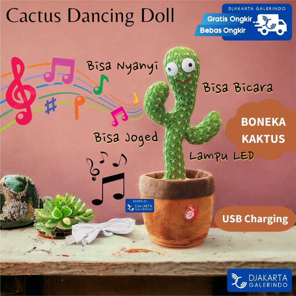 Boneka Kaktus nyanyi Joged Bicara - Dancing Cactus Doll singing dancing talking fun