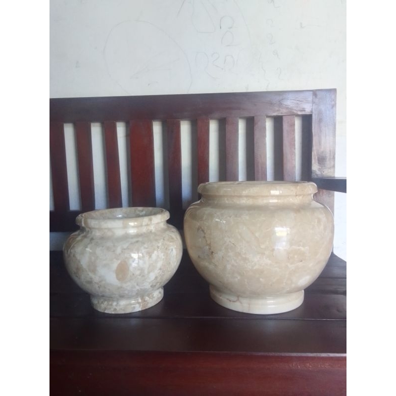 pot bunga dekorasi marmer marble