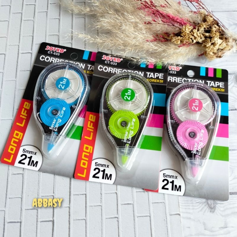 

CORRECTION TAPE JOYKO CT-533 / 21 METER LONG LIVE / TIPEX ROLL ( 6 Pcs )