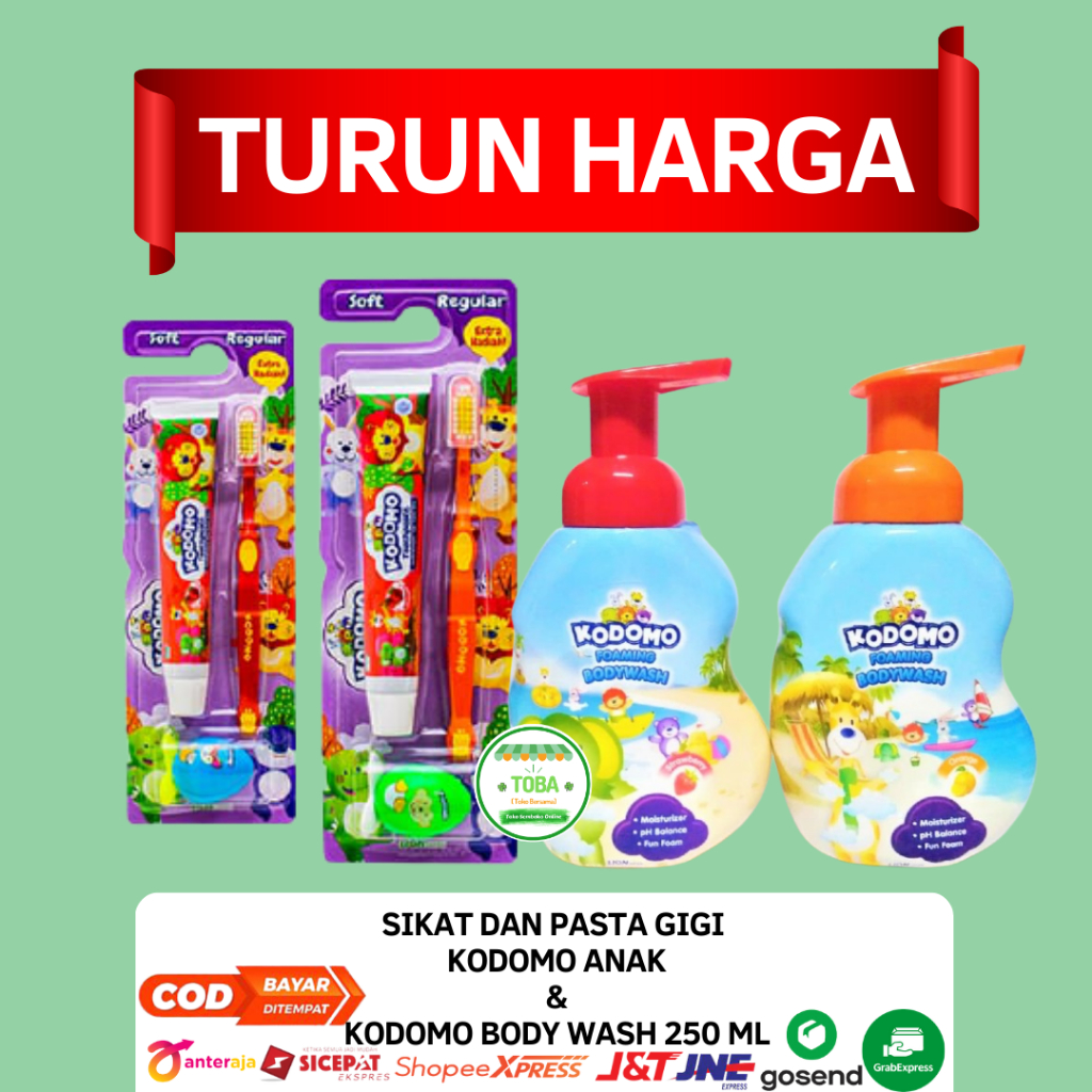 Sikat Gigi, Sabun dan Shampo Kodomo -  Sikat Gigi Anak dan Pasta gigi anak Kodomo Gratis Mainan