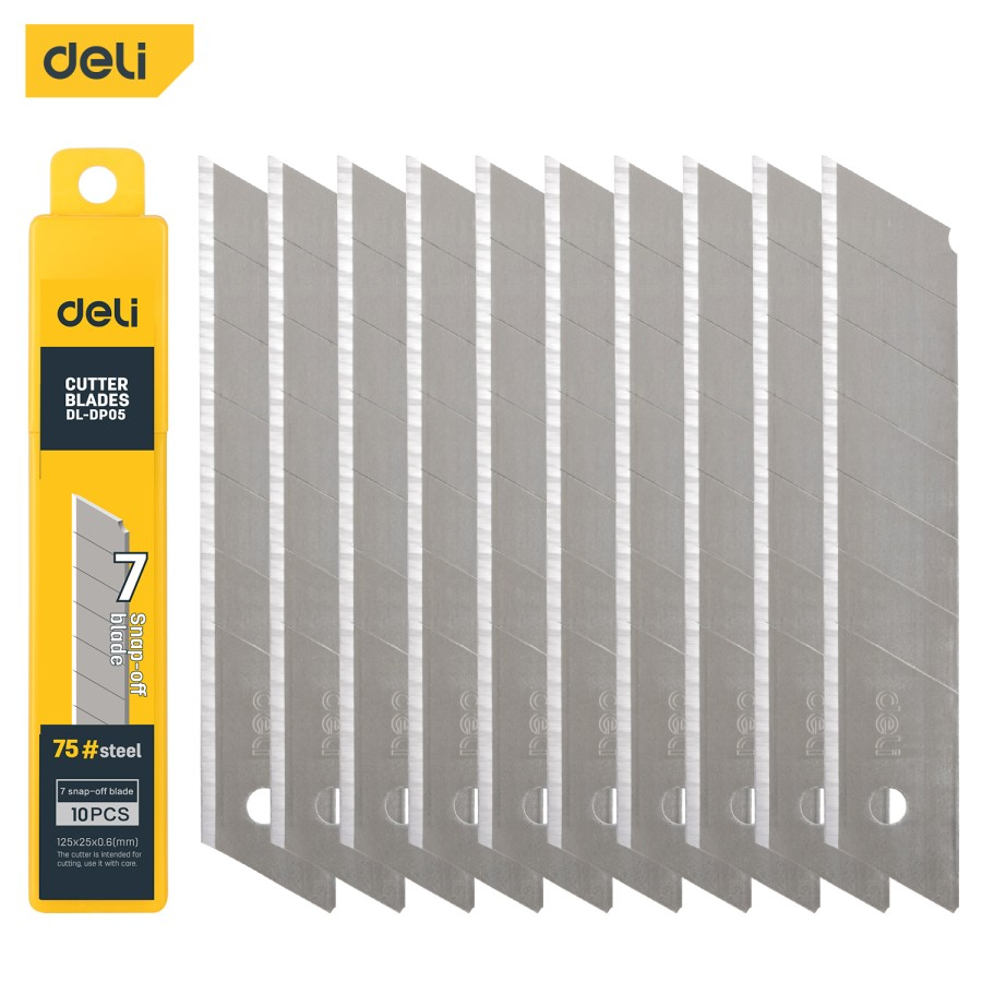 

Deli Isi Ulang Cutter SK5 10pcs Tajam dan Anti Karat EDL-DP05