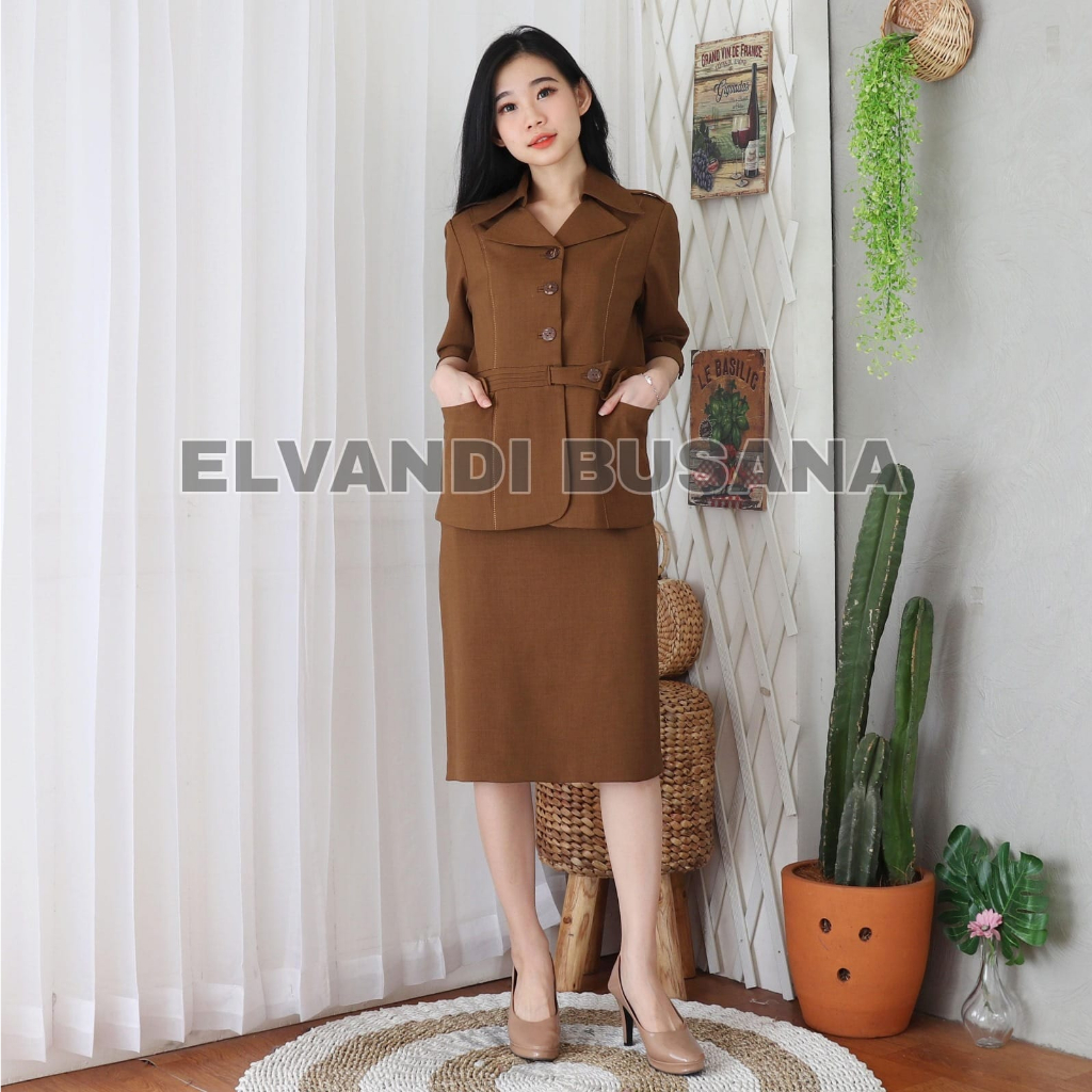 SETELAN JAS WANITA B&amp;V LYNELLE / SERAGAM KERJA BLAZER WANITA / SERAGAM GURU / SETELAN BAJU GURU WANITA -  6601 PEMDA ACEH