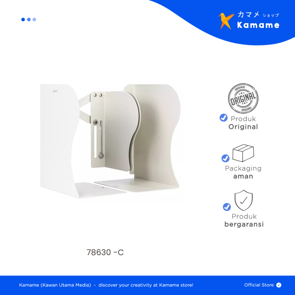 

Deli Book End - Magazine Holder Penyangga Buku Fleksibel Warna Putih Krem 78630 - Kamame