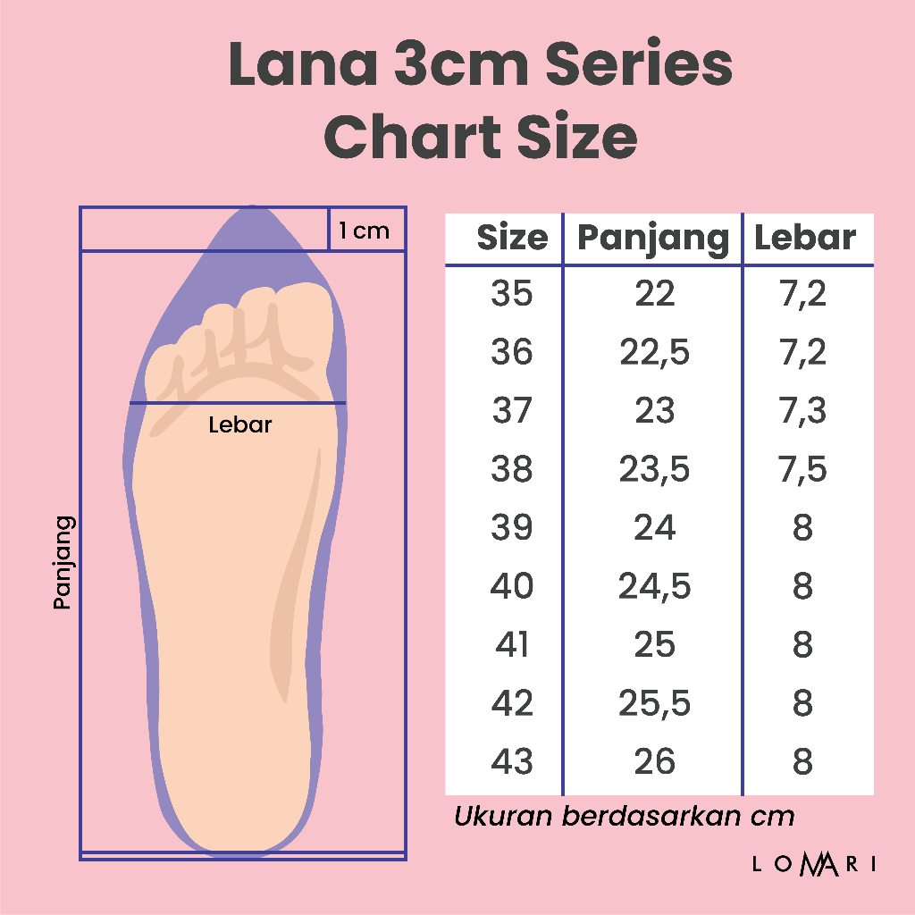 LANA SERIES LOMARI 3CM - Sepatu Heels Wanita